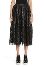 Women's Stella Mccartney Faux Leather Leopard Print Skirt Us / 38 It - Black