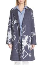 Women's Lafayette 148 New York Dina Desert Bloom Trench Coat, Size - Blue