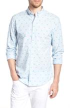 Men's Bonobos Slim Fit Summerweight Dot Sport Shirt S - Blue