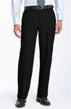 Men's Ballin Stain Resistant Flat Front Trousers - Black