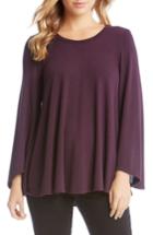 Women's Karen Kane Bell Sleeve Swing Sweater - Purple