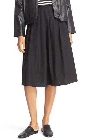 Women's Vince Multi Pleated Cotton Skirt