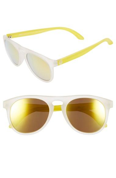 Women's Sunski 'foxtail' 52mm Polarized Aviator Sunglasses - Frosted/ Bronze