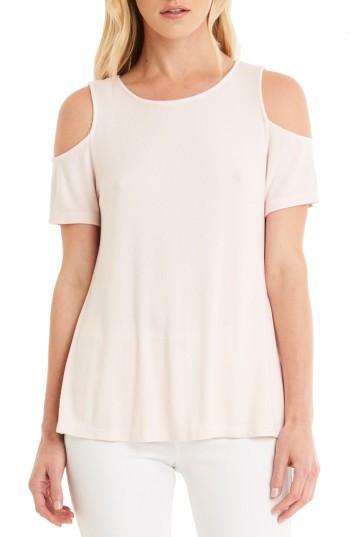 Women's Michael Stars Cold Shoulder Ribbed Top, Size - Blue