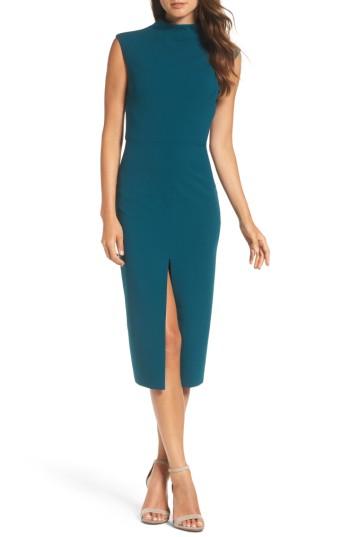 Women's Betsey Johnson Crepe Midi Dress - Green