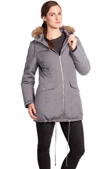 Women's Modern Eternity Convertible Down Maternity Jacket - Grey