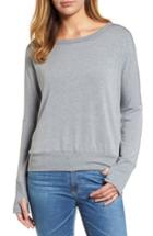 Women's Caslon Off-duty Drop Shoulder Sweatshirt - Grey