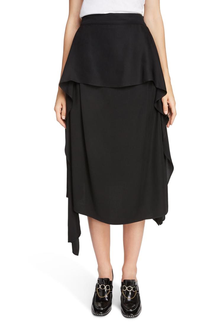 Women's Jw Anderson Draped Side Asymmetrical Skirt