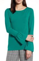Women's Halogen Bell Sleeve Knit Top - Green