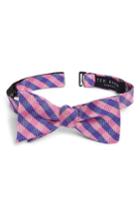 Men's Ted Baker London Check Silk Bow Tie, Size - Pink