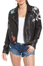 Women's Blanknyc Painted Faux Leather Moto Jacket