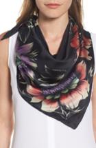 Women's Rebecca Minkoff Floral Square Silk Scarf, Size - Purple
