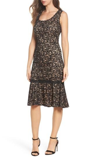 Women's Adrianna Papell Sophia Lace Trumpet Hem Dress - Black