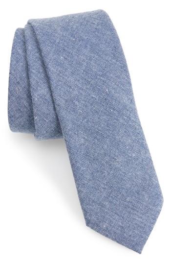Men's Nordstrom Men's Shop Textured Skinny Tie, Size - Blue