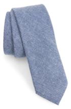 Men's Nordstrom Men's Shop Textured Skinny Tie, Size - Blue
