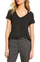 Women's Treasure & Bond Oil Wash Cutout Tee, Size - Black