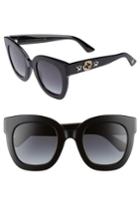 Women's Gucci 49mm Cat Eye Sunglasses - Black