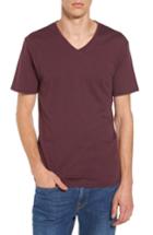 Men's The Rail Slub Cotton V-neck T-shirt - Burgundy