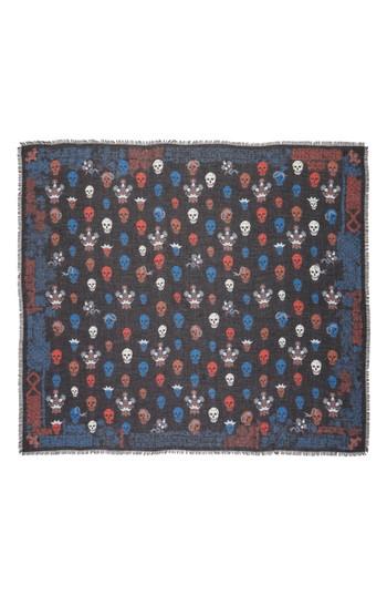 Women's Alexander Mcqueen Heraldic Skull Scarf
