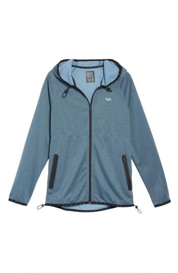 Men's Rvca Shermin Zip Hoodie - Blue