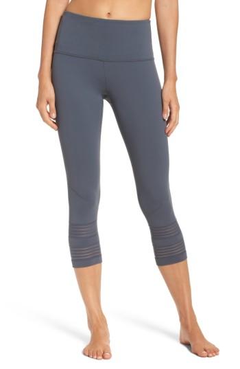 Women's Zella Twin High Waist Crop Legging - Grey