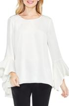 Women's Vince Camuto Bell Sleeve High/low Blouse - White