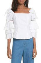 Women's Sea Antoinette Ruffle Sleeve Blouse - White
