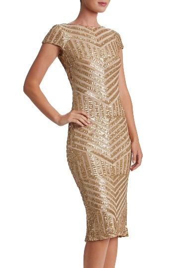 Women's Dress The Population Katerina Body-con Dress - Brown