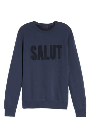 Men's French Connection Salut Crewneck Sweater - Blue