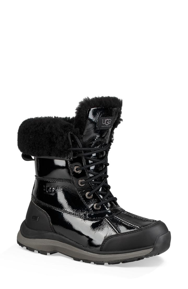 Women's Ugg Adirondack Iii Waterproof Insulated Patent Winter Boot .5 M - Black