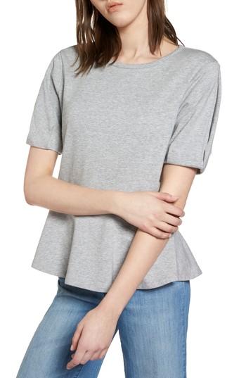 Women's Halogen Peplum Top - Grey