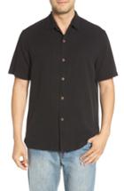 Men's Tommy Bahama Luau Floral Silk Shirt - Black