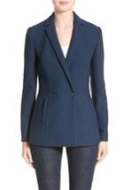 Women's Armani Jeans Pique Double Breasted Blazer Us / 42 It - Blue