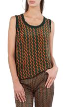 Women's Akris Punto Print Silk Front Tank - Green
