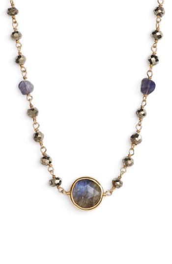 Women's El Rae Semiprecious Stone Collar Necklace