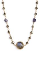 Women's El Rae Semiprecious Stone Collar Necklace