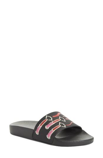 Women's Valentino Lipstick Slide Sandal Us / 36eu - Black