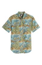 Men's Reyn Spooner Sumatra Slide Tailored Fit Sport Shirt, Size Medium - Blue