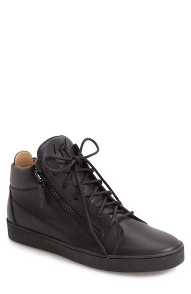 Men's Giuseppe Zanotti Side Zip Mid Top Sneaker