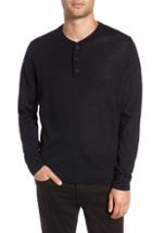 Men's Vince Wool Henley Sweater - Blue