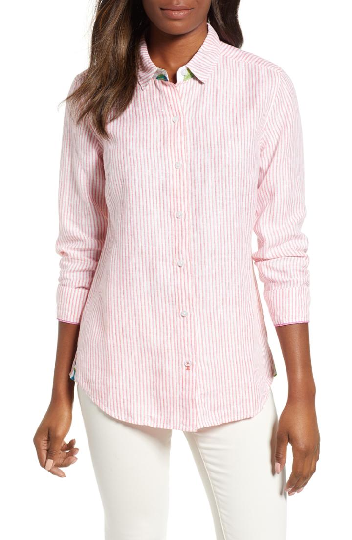 Women's Tommy Bahama Crystalline Waters Long Sleeve Shirt - Orange