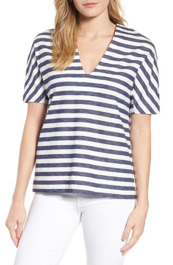 Women's Vineyard Vines Ponte Stripe Top - Blue