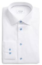 Men's Eton Contemporary Fit Solid Dress Shirt - White