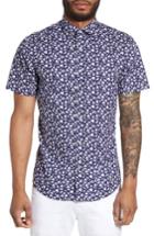 Men's Slate & Stone Slim Fit Print Sport Shirt, Size - Blue