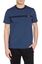Men's Fred Perry Fine Stripe T-shirt - Blue