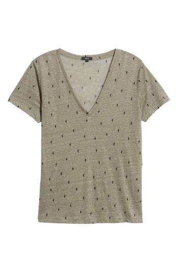 Women's Rails Cara V-neck Slub Knit Tee - Green