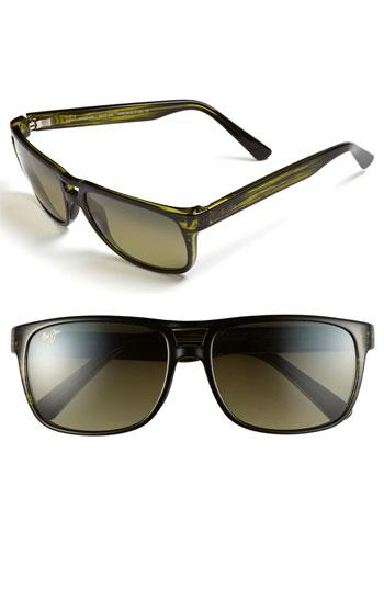 Men's Maui Jim 'waterways - Polarizedplus2' 58mm Sunglasses - Olive Stripe