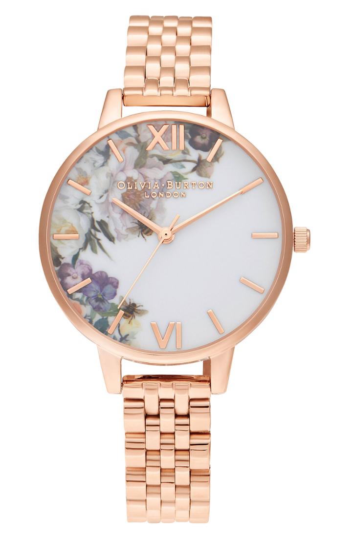 Women's Olivia Burton Enchanted Garden Bracelet Watch, 34mm