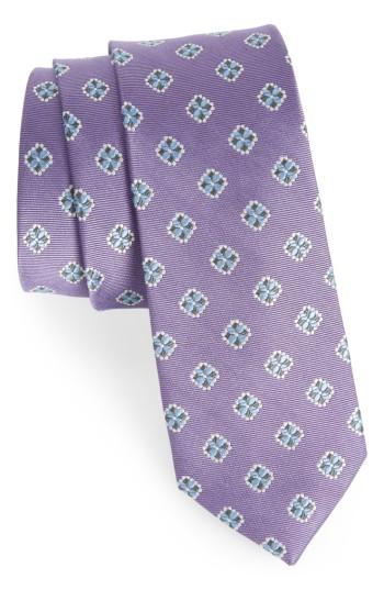 Men's The Tie Bar Medallion Silk Tie, Size - Purple