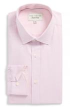 Men's Ted Baker London Hodge Trim Fit Solid Dress Shirt 32/33 - Pink